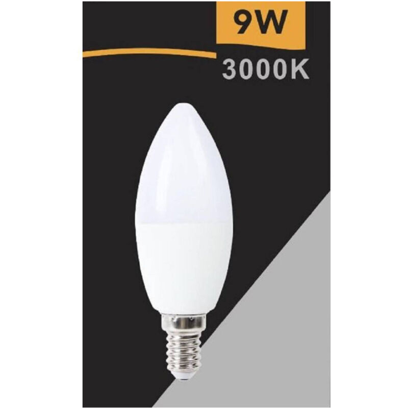 foto del prodotto trade shop traesio lampadina led e14 9w candela smd e14 820 lumen luce calda naturale fredda c36 9w bianco caldo 