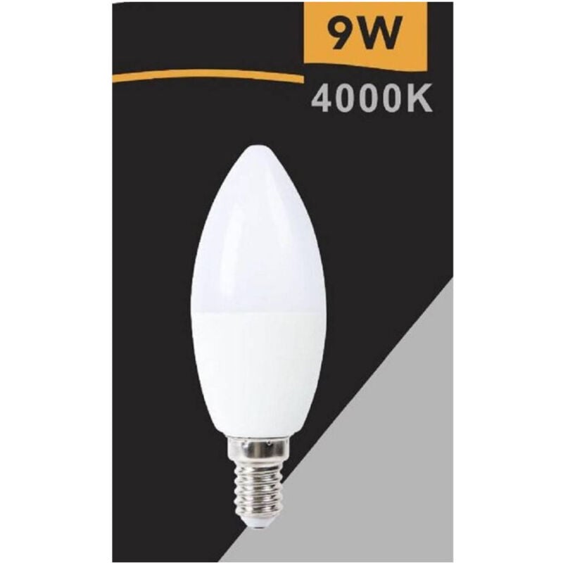 foto del prodotto trade shop traesio lampadina led e14 9w candela smd e14 820 lumen luce calda naturale fredda c36 9w bianco naturale 