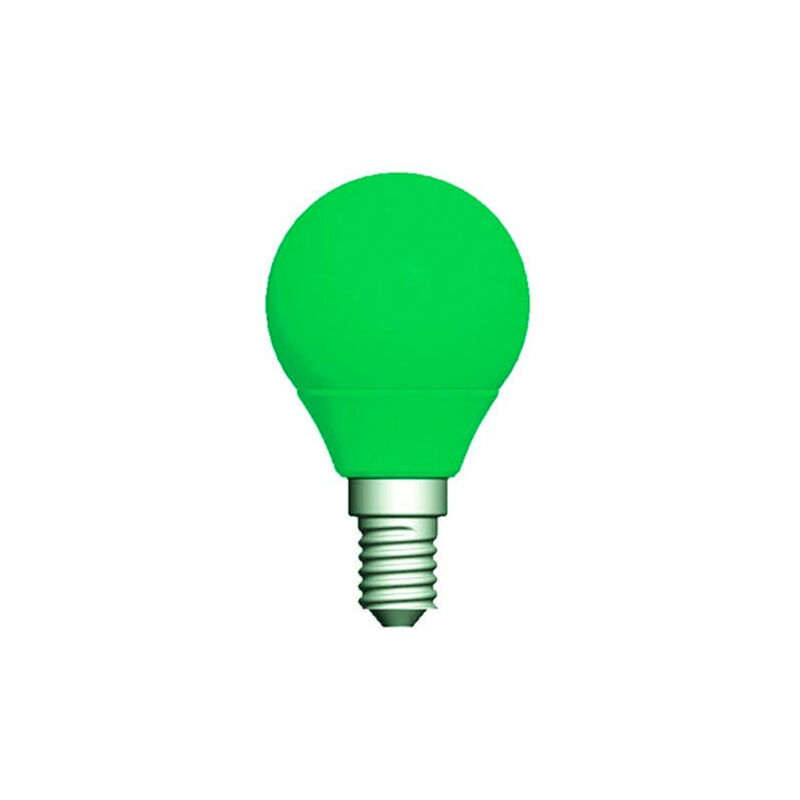 foto del prodotto trade shop traesio lampadina led e14 mini globo 220v colore verde blu viola bianco caldo freddo 2w verde 