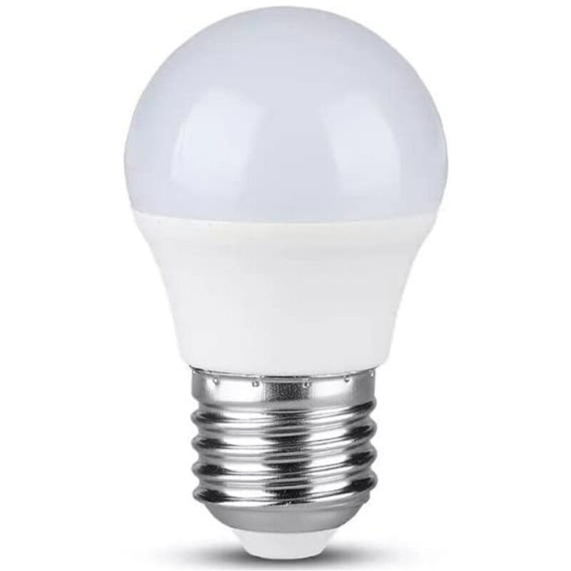 foto del prodotto trade shop traesio lampadina led e27 220v bulbo grande globetto g45 da 4w luce bianco freddo vt1830 