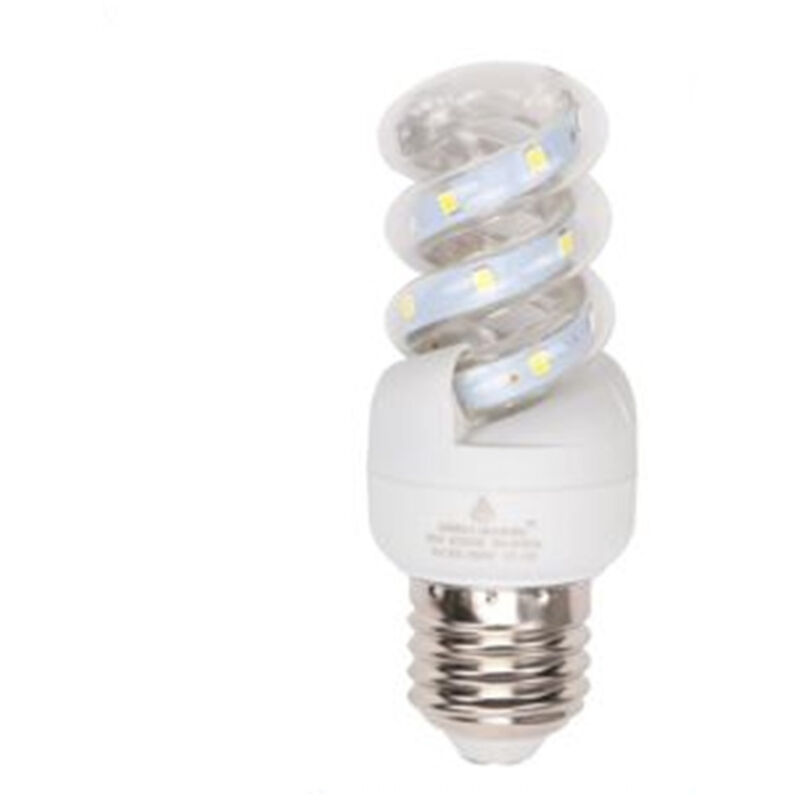 foto del prodotto trade shop traesio lampadina led e27 9w 885lm tortiglione vortice spirale luce fredda naturale calda bianco caldo 