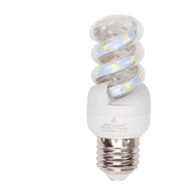 foto del prodotto trade shop traesio lampadina led e27 9w 885lm tortiglione vortice spirale luce fredda naturale calda bianco freddo 