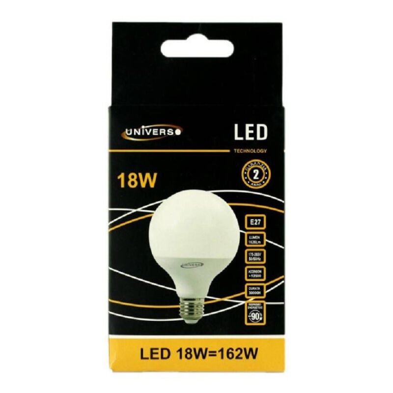 foto del prodotto trade shop traesio lampadina led e27 a globo g95 18 w luce bianco caldo freddo naturale g95 02 bianco naturale 