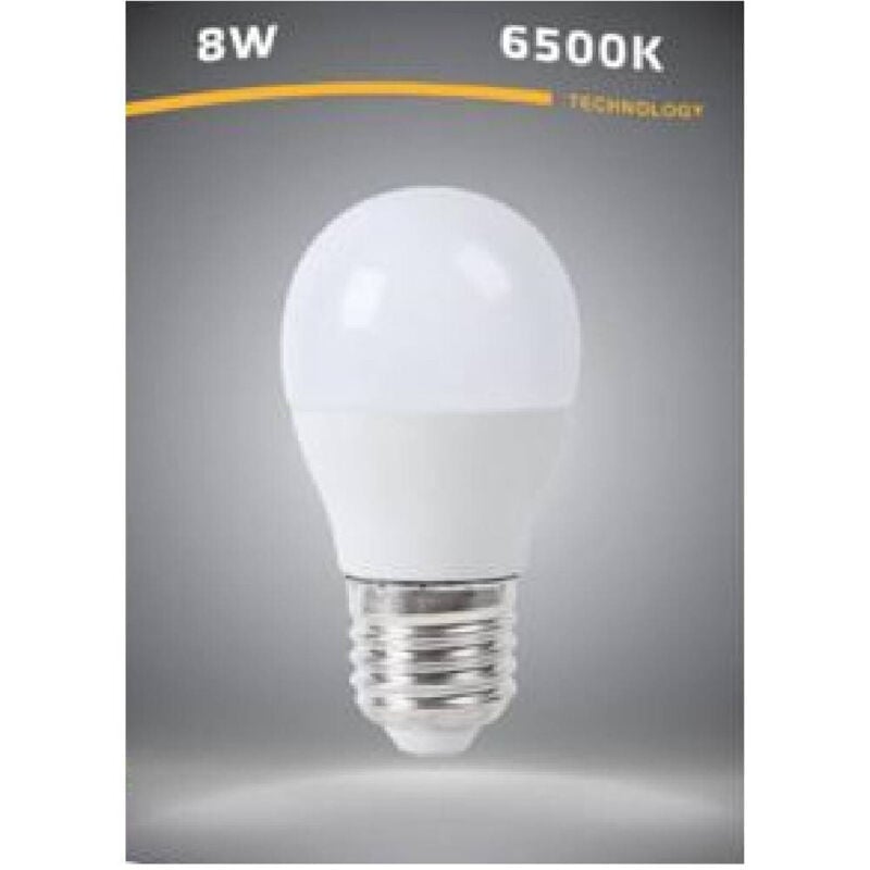 foto del prodotto trade shop traesio lampadina led e27 g45 8 watt 15d bulbo luce bianco caldo freddo naturale g4509 bianco freddo 