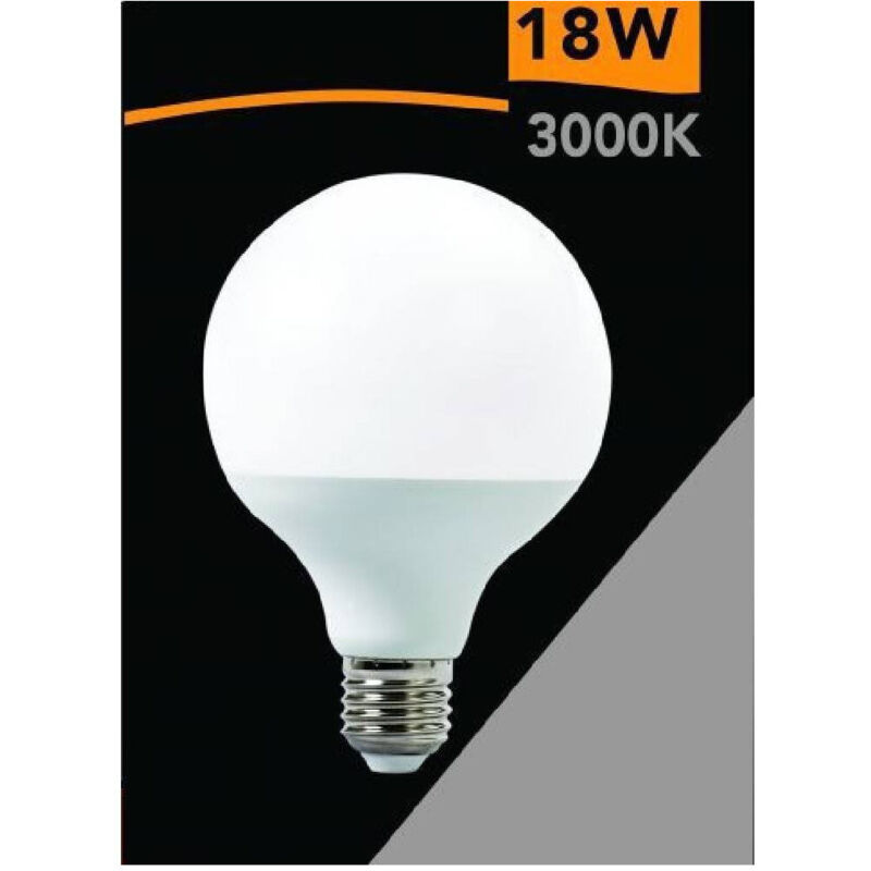 foto del prodotto trade shop traesio lampadina led e27 g95 18w forma a globo luce bianca calda fredda naturale g95 09 bianco caldo 