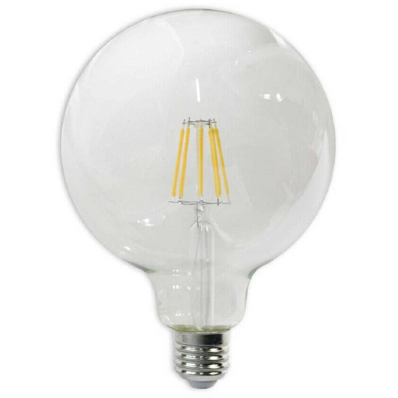 foto del prodotto trade shop traesio lampadina led filamento 12w globo sfera e27 luce fredda calda naturale g125t12 bianco naturale 