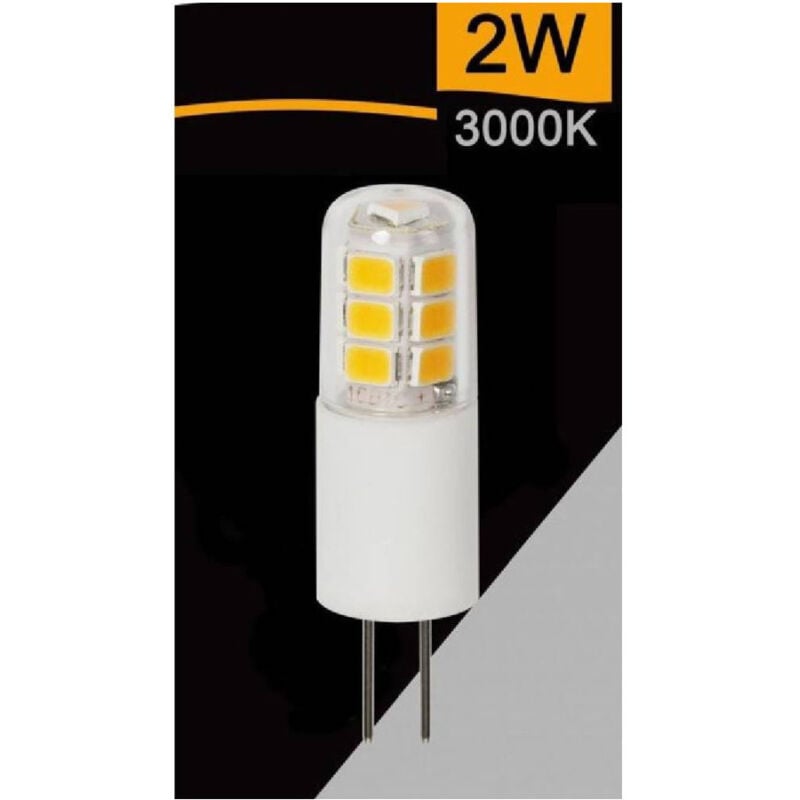 foto del prodotto trade shop traesio lampadina led g4 ac dc 12v 2 watt 250 lm luce 3000k 6500k 4000k spardc g4 2w 002 bianco caldo 