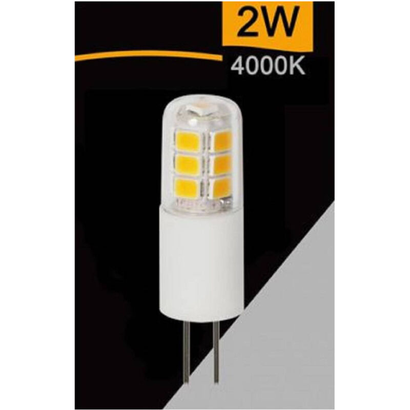 foto del prodotto trade shop traesio lampadina led g4 ac dc 12v 2 watt 250 lm luce 3000k 6500k 4000k spardc g4 2w 002 bianco naturale 