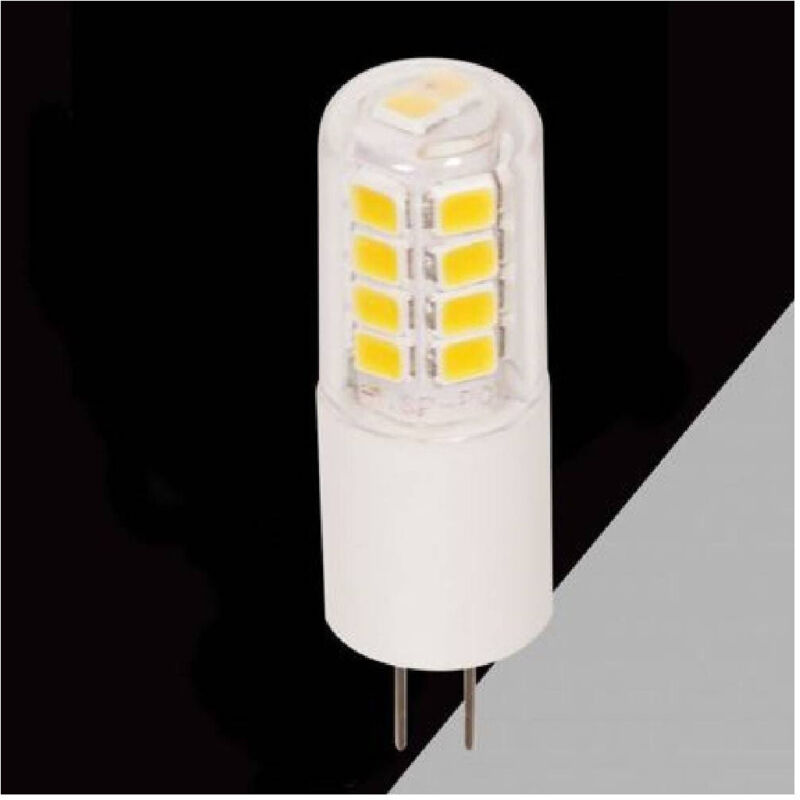 foto del prodotto trade shop traesio lampadina led g4 ac dc 12v 3 watt 360 lm luce 6500k 3000k 4000k spardc g4 3w 002 bianco caldo 