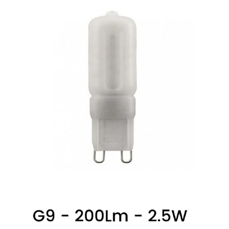 foto del prodotto trade shop traesio lampadina led g9 2.5 watt luce bianco caldo 3000k freddo 6500k naturale 4000k bianco freddo 