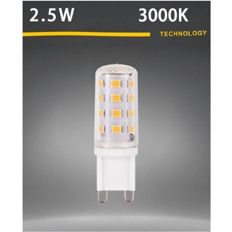 foto del prodotto trade shop traesio lampadina led g9 spotlight 2.5w tubolare luce calda fredda naturale 250lm g9 2.5w bianco caldo 