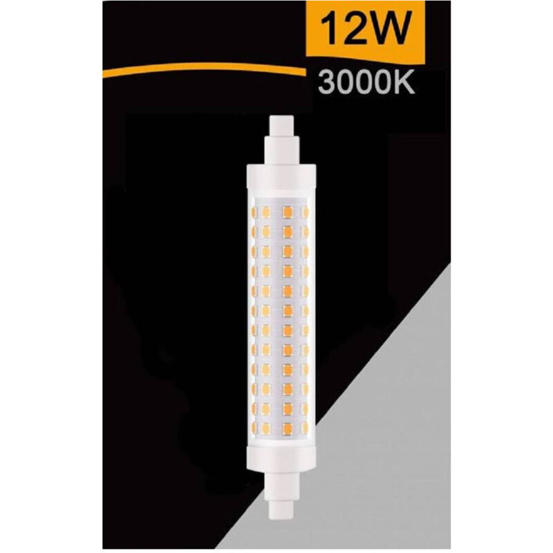 foto del prodotto trade shop traesio - lampadina led r7s 12 w 1320lm tubolare luce 3000k 4000k 6500k sparac-r7s-12w-001 - -bianco caldo -