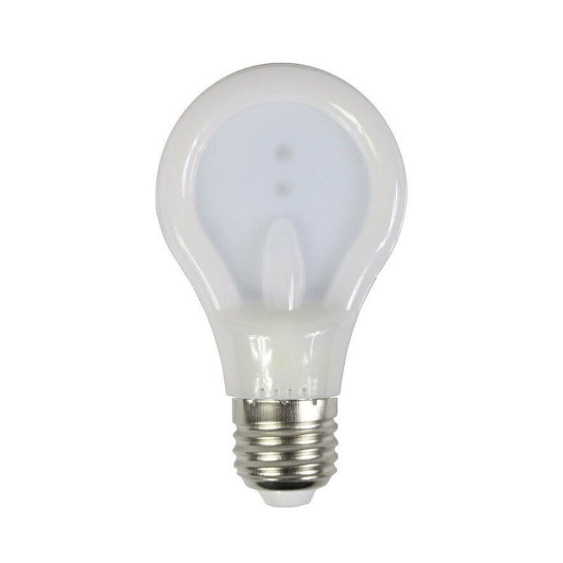 foto del prodotto trade shop traesio lampadina led slim piatta 6w e27 luce calda 3000k naturale 4000k fredda 6500 a70 bianco naturale 
