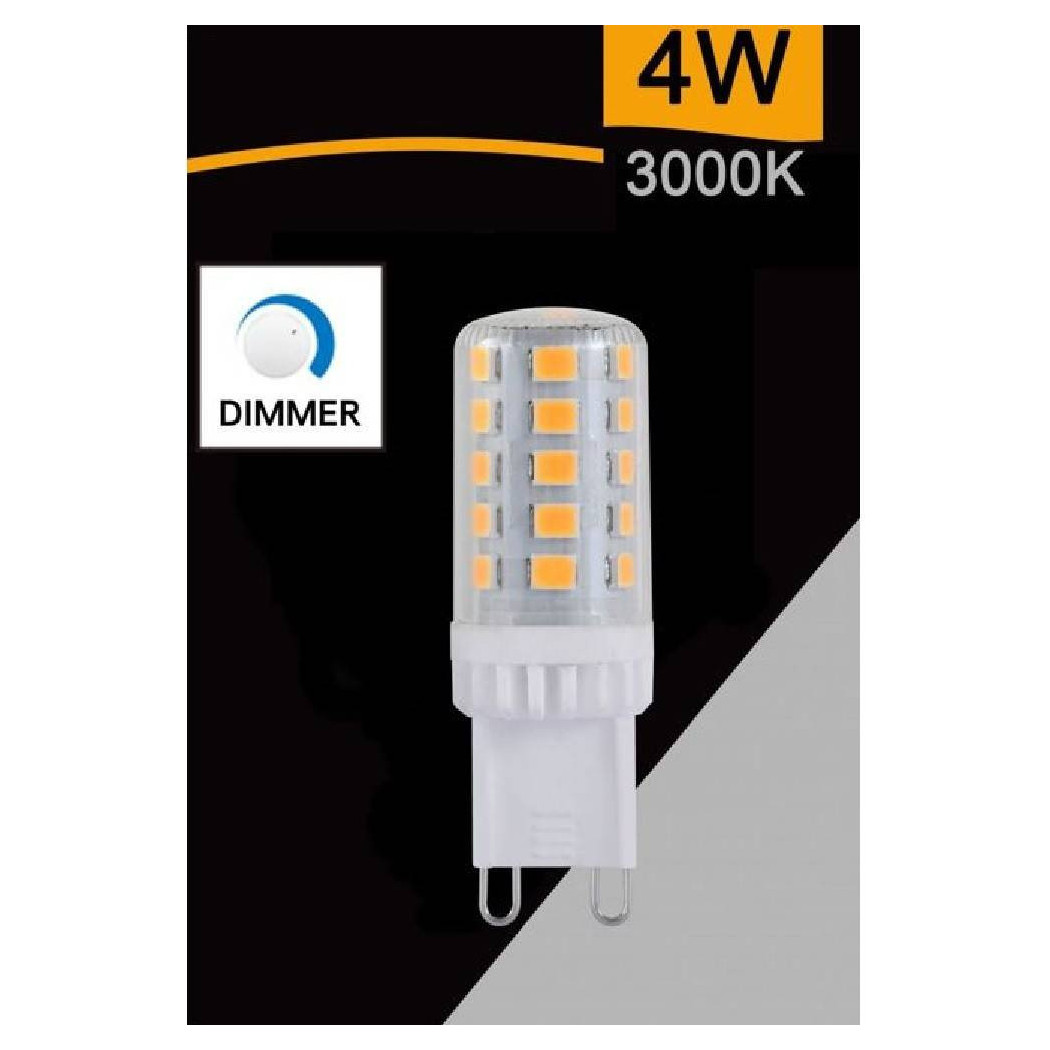 foto del prodotto trade shop traesio lampadina led smd dimmerabile g9 4w 400lm luce 3000k 4000k 6500k sparac g9 4w tge1 bianco caldo 