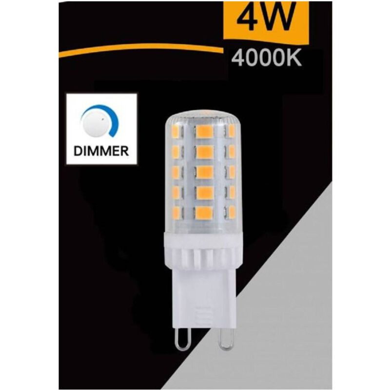 foto del prodotto trade shop traesio lampadina led smd dimmerabile g9 4w 400lm luce 3000k 4000k 6500k sparac g9 4w tge1 bianco naturale 