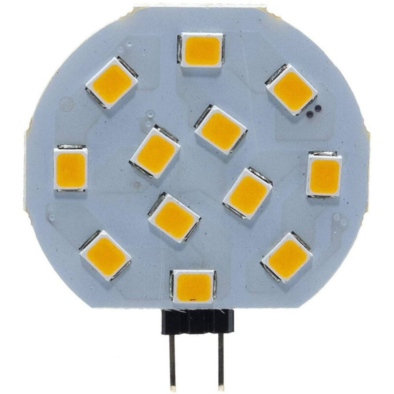 foto del prodotto trade shop traesio lampadina luce led slim g4 1.8 watt lampada piatta 12v luce 6500k 3000k 4000k bianco caldo 