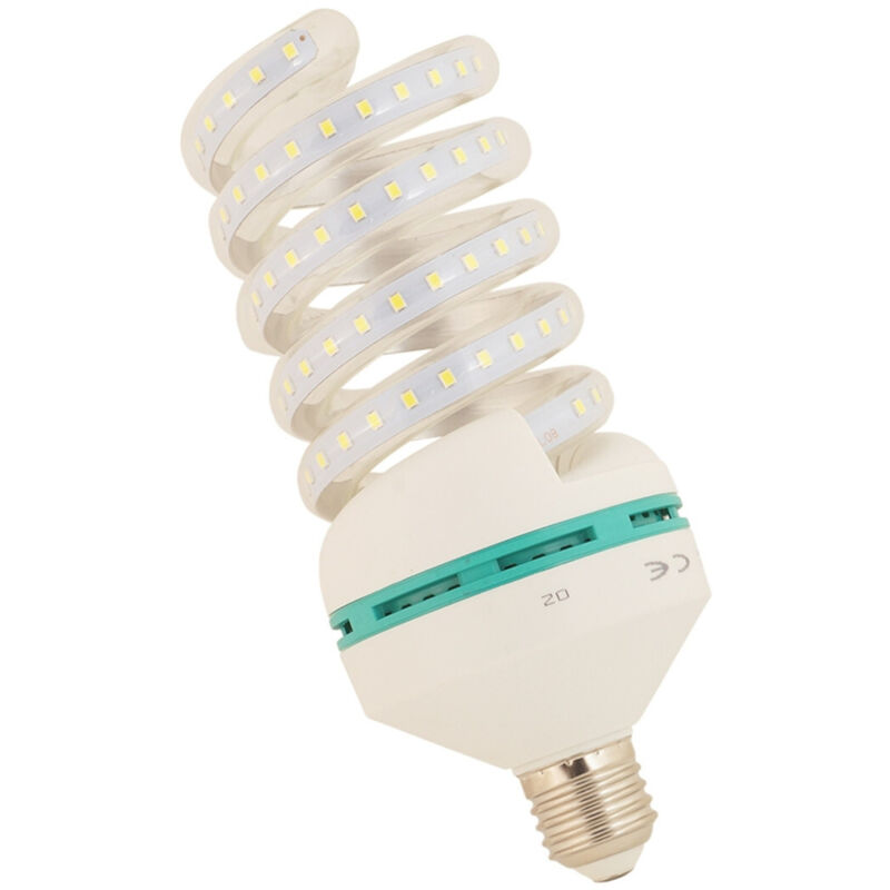 foto del prodotto trade shop traesio lampadina luce led spirale e27 basso consumo luce bianco bianca freddo 6500k w bianco freddo 3 watt
