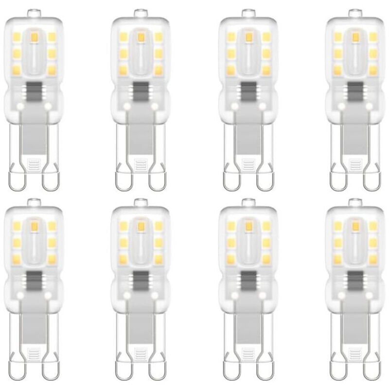 foto del prodotto trade shop traesio lampadina per faretto 2w led 2 smd 3535 attacco g9 luce bianca fredda calda 220v bianco freddo 