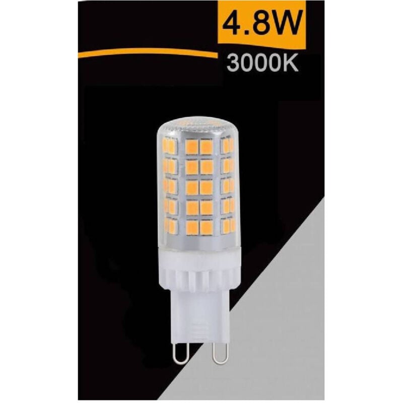 foto del prodotto trade shop traesio - lampadina tubolare led smd g9 4.8w 600lm luce 3000k 6500k 4000k sparac-g9-4.8w-ce5 - -bianco caldo -