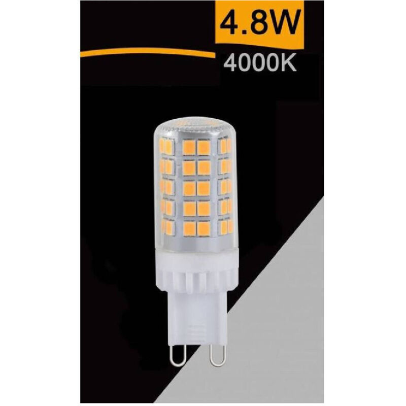 foto del prodotto trade shop traesio lampadina tubolare led smd g9 4.8w 600lm luce 3000k 6500k 4000k sparac g9 4.8w ce5 bianco naturale 