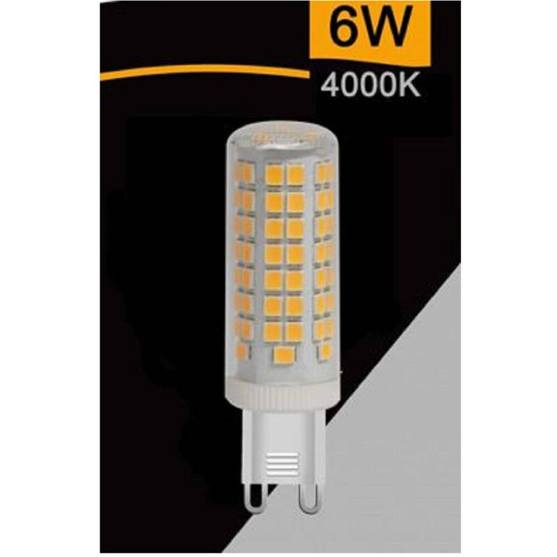 foto del prodotto trade shop traesio lampadina tubolare led smd g9 6 w 680 lm luce 3000k 4000k 6500k sparac g9 6w ce2 bianco naturale 