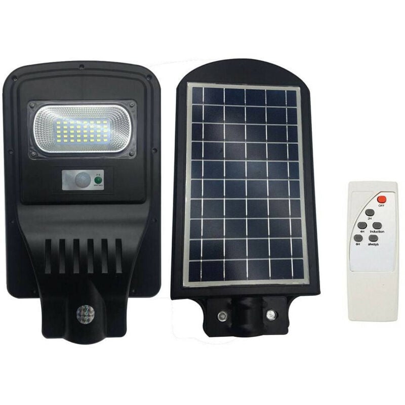 foto del prodotto trade shop traesio lampione stradale led 30 w pannello fotovoltaico energia solare esterno 