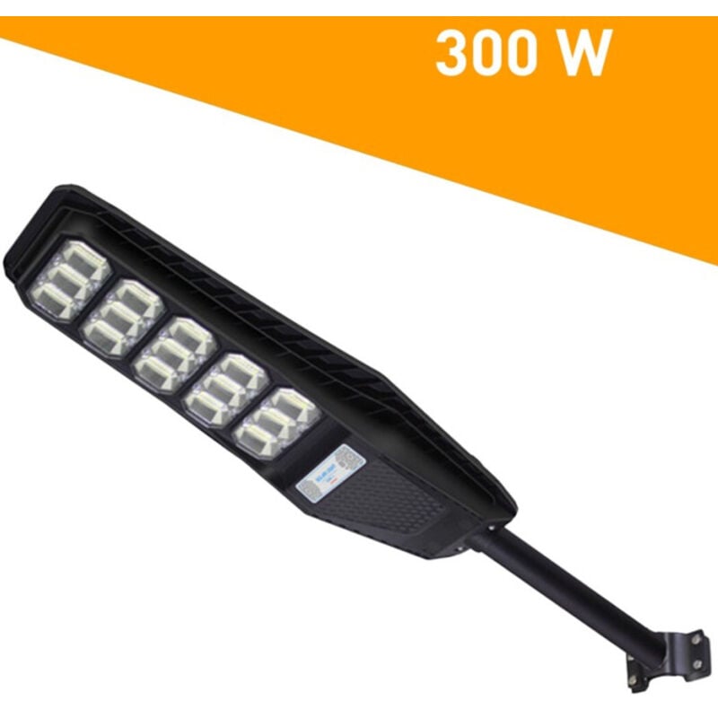 foto del prodotto trade shop traesio lampione stradale luce energia solare led 300watt sensore pir staffa telecomando 