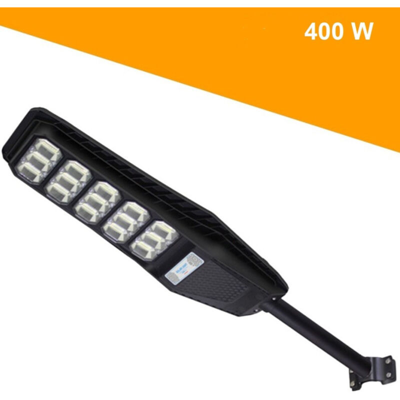 foto del prodotto trade shop traesio lampione stradale luce energia solare led 400watt sensore pir staffa telecomando 