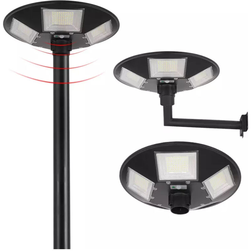 foto del prodotto trade shop traesio lampione ufo led solare 350w sensore movimento crepuscolare luce fredda 6500k ip65 