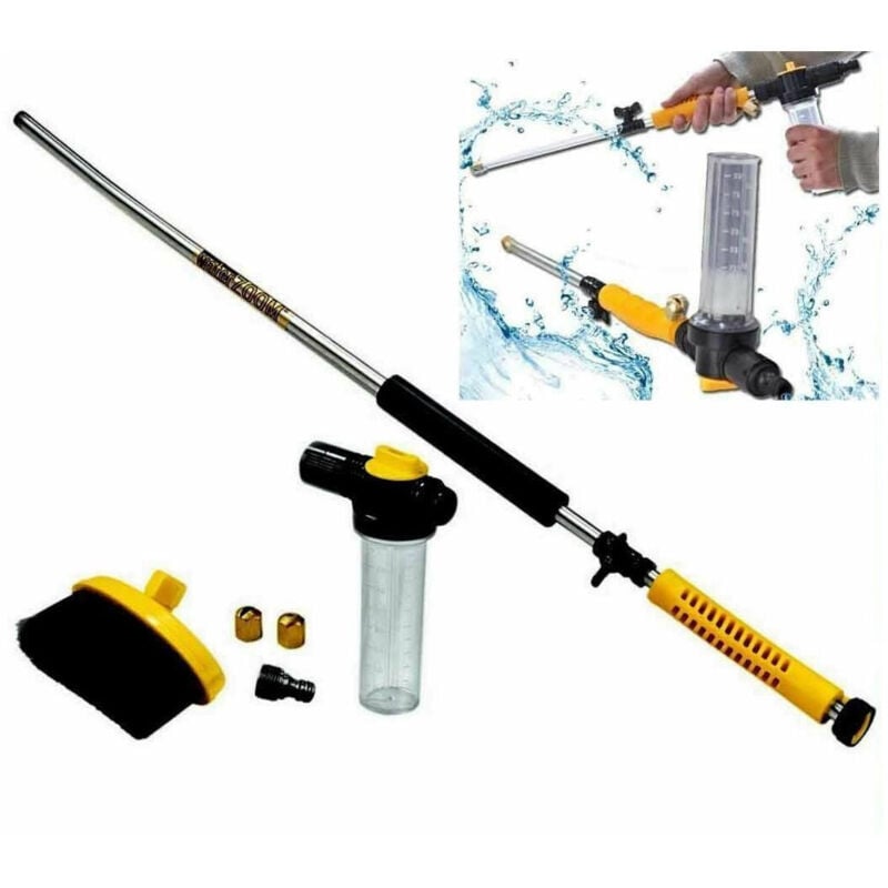 foto del prodotto trade shop traesio - lancia ad alta pressione senza idropulitrice pulitore con bocchette water zoom -