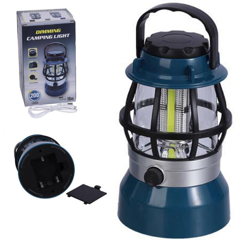 foto del prodotto trade shop traesio lanterna lampada solare da campeggio ricaricabile luce led emergenza dimmerabile 