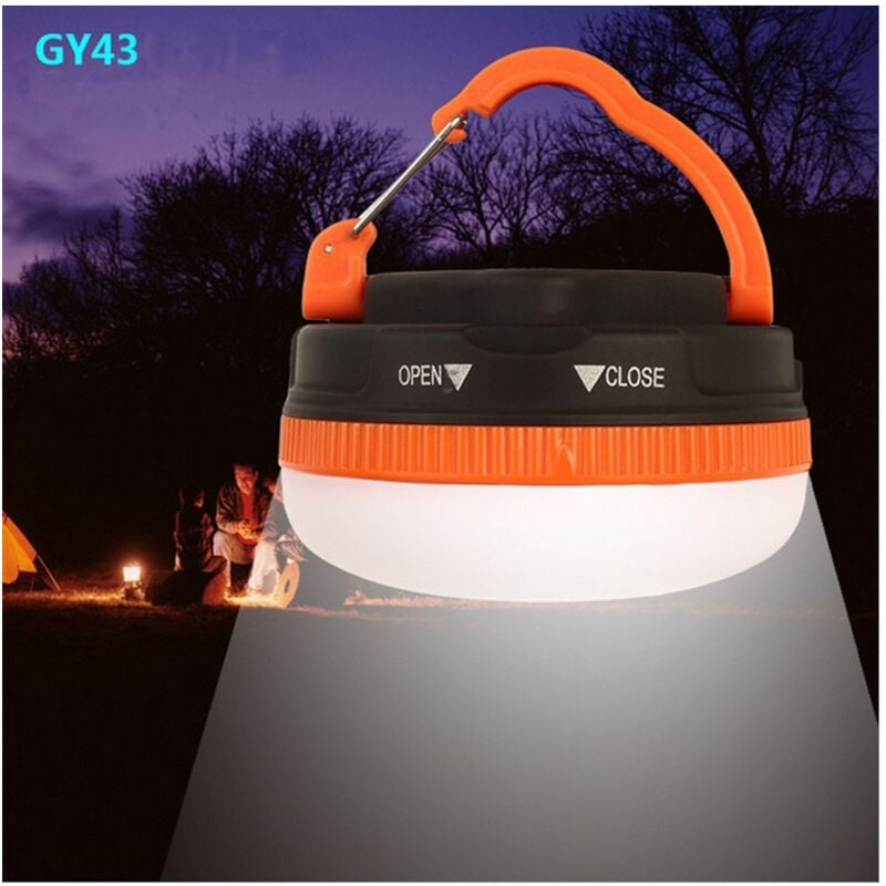 foto del prodotto trade shop traesio lanterna luce led portatile tascabile per campeggio pesca gancio con calamita 