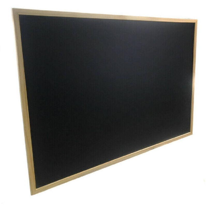 foto del prodotto trade shop traesio lavagna con cornice in legno scrivibile con gessetti gioco bambini 50x70 cm 