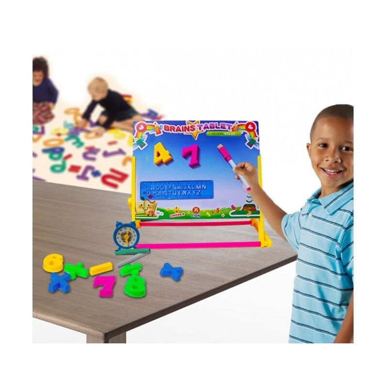 foto del prodotto trade shop traesio lavagna magnetica math multifunzione cancellina numeri magnetici gessi pennarel 