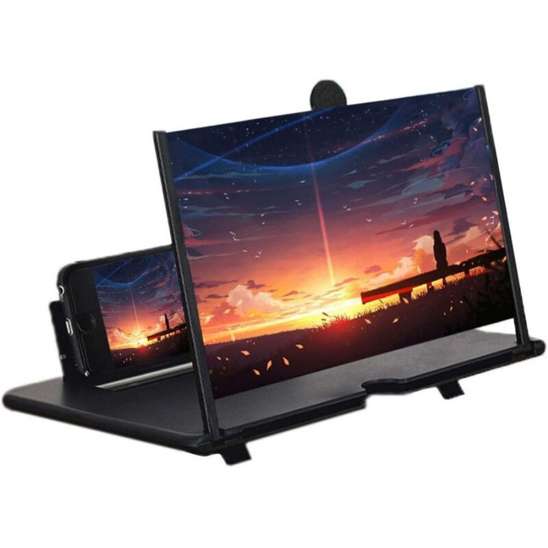 foto del prodotto trade shop traesio lente di ingrandimento schermo 12 3d per cellulare smartphone guardare video film 
