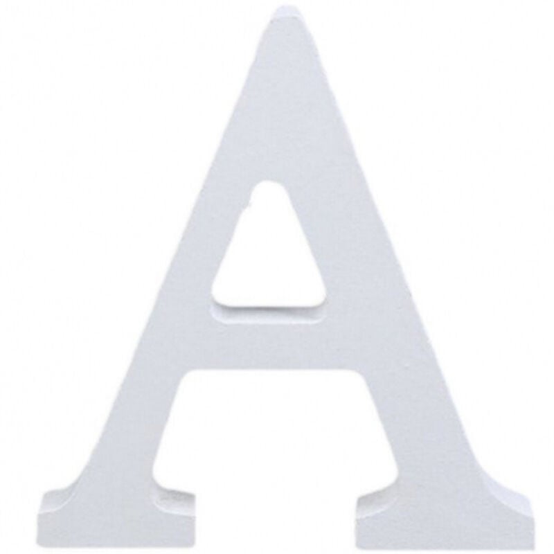 foto del prodotto trade shop traesio lettera a in legno bianco 11cm decorazione confettata matrimonio compleanno casa 