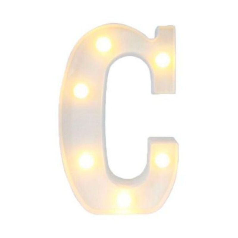 foto del prodotto trade shop traesio lettera c luminosa con luci led a batteria decorazioni per la casa dim. 22 cm 
