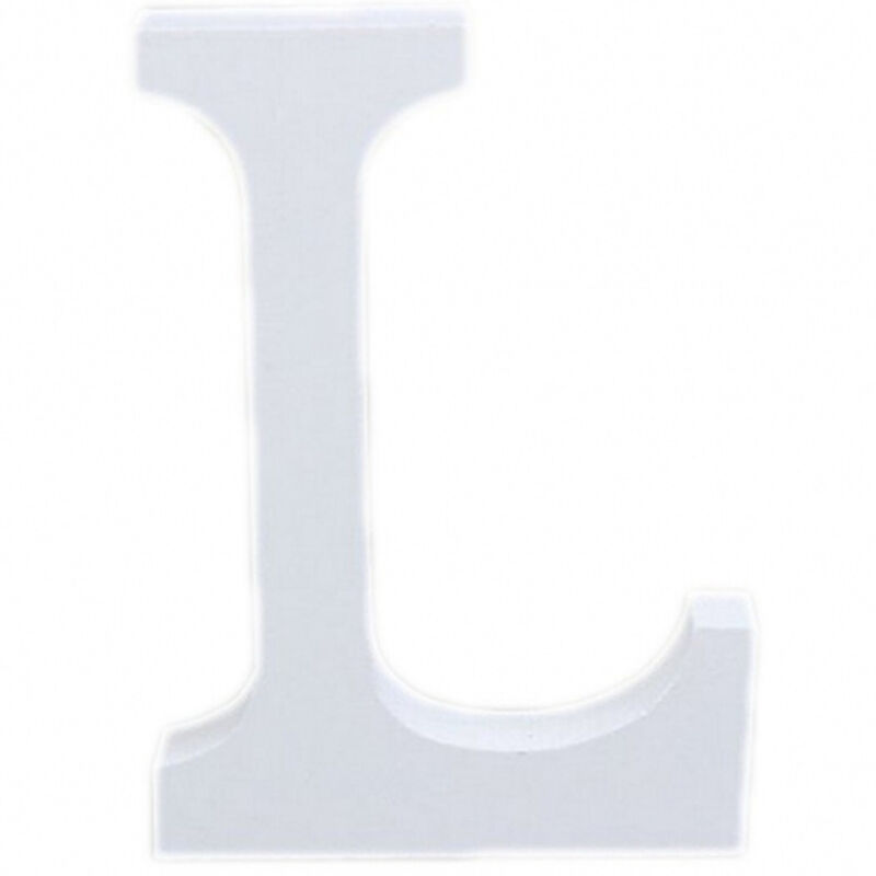 foto del prodotto trade shop traesio lettera l in legno bianco decorazione confettata matrimonio compleanno promessa 