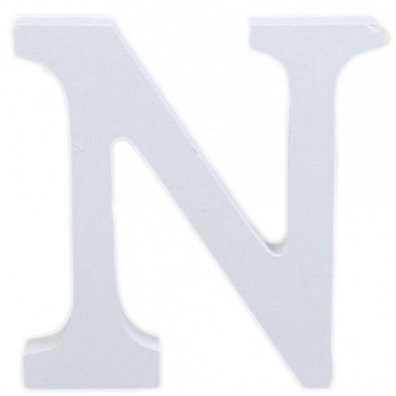 foto del prodotto trade shop traesio lettera n in legno bianco 11cm decorazione confettata matrimoni compleanno promessa 