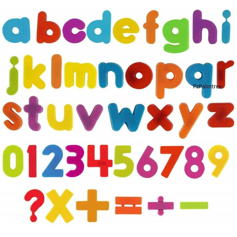 foto del prodotto trade shop traesio lettere e numeri magneti calamita colorati gioco educativi didattici bambini scuola 