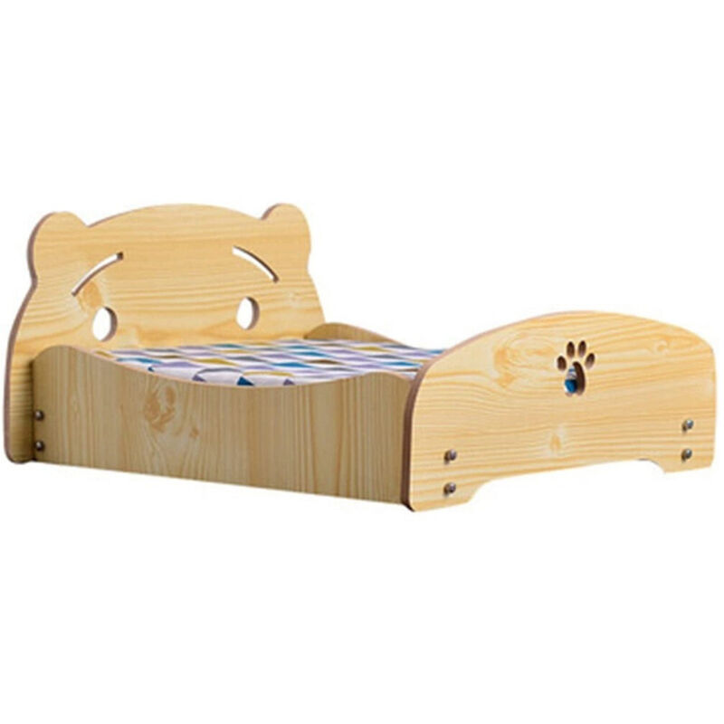 foto del prodotto trade shop traesio letto cuscino per cani gatti animali domestici durevole in legno 47 x 42 x 23cm 