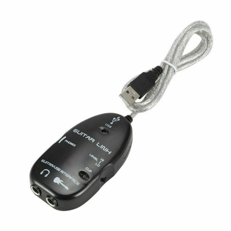 foto del prodotto trade shop traesio linq adattatore amplificatore per chitarra basso interfaccia usb cavo cuffie jt3624 