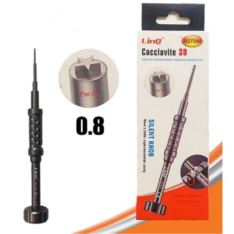 foto del prodotto trade shop traesio linq cacciavite torx 3d 0.8 professionale riparazione smartphone cellulari bst898 0.8 