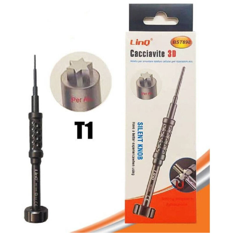 foto del prodotto trade shop traesio linq cacciavite torx 3d t1 professionale riparazione smartphone cellulari bst898 t1 
