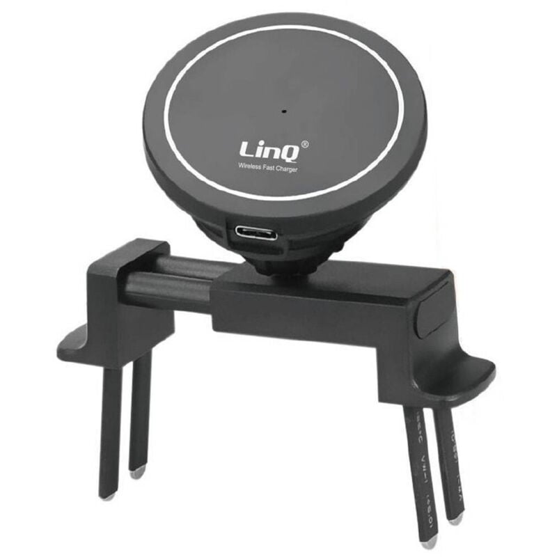 foto del prodotto trade shop traesio linq caricabatteria wireless magnetico per auto presa aria mercedes benz qi 15w c3525 