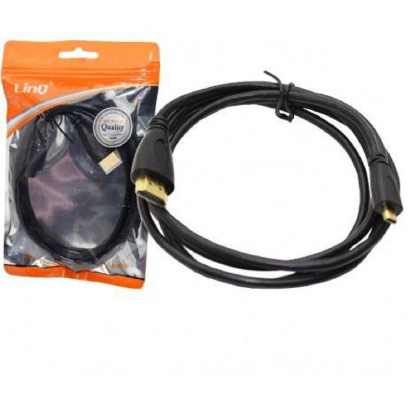 foto del prodotto trade shop traesio - linq - cavo adattatore conversione da micro hdmi a hdmi lunghezza 1,5 metri hd-c4527 -