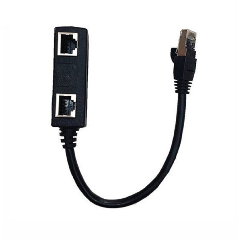 foto del prodotto trade shop traesio linq cavo scheda sdoppiatore rj45 2in1 splitter 2 porte adsl ethernet internet it 7012 