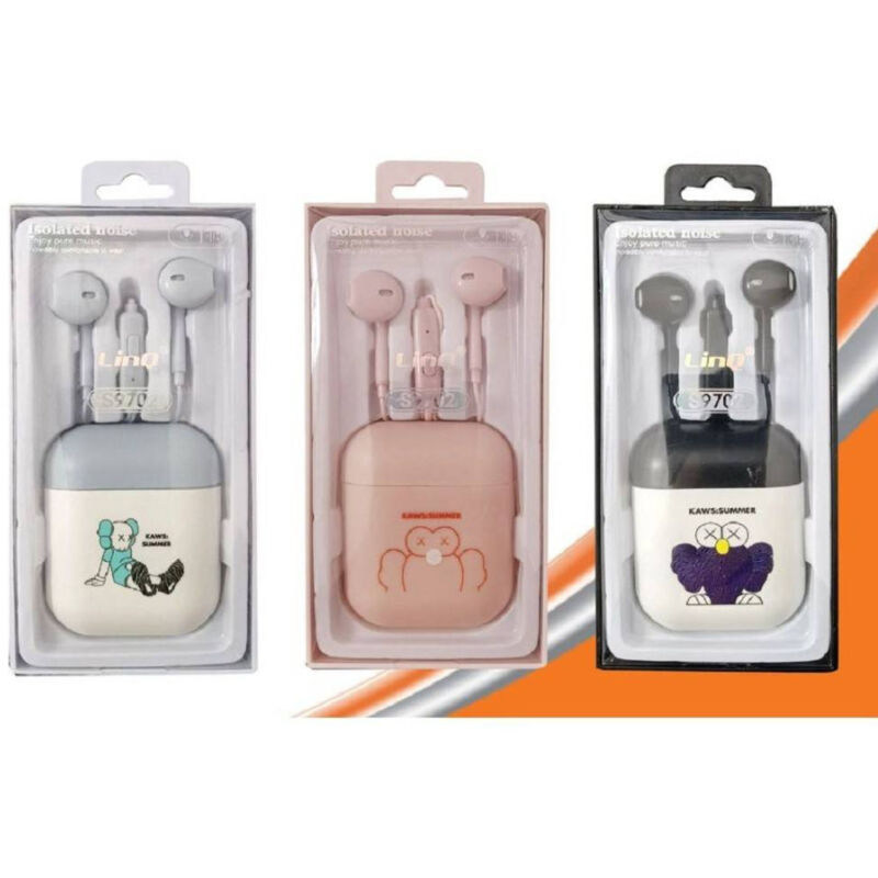 foto del prodotto trade shop traesio linq cuffie auricolari con microfono aux per smartphone varie fantasie colorate s9702 