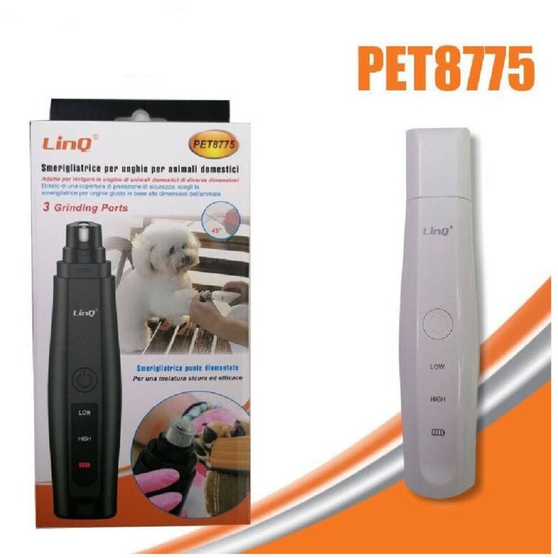 foto del prodotto trade shop traesio linq fresa taglia lima smerigliatrice unghie animali cani gatto artigli elettrico pet8775 