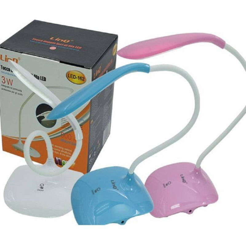 foto del prodotto trade shop traesio linq lampada luce led da scrivania tavolo 3 watt 500mah snodata casa ufficio led 162 